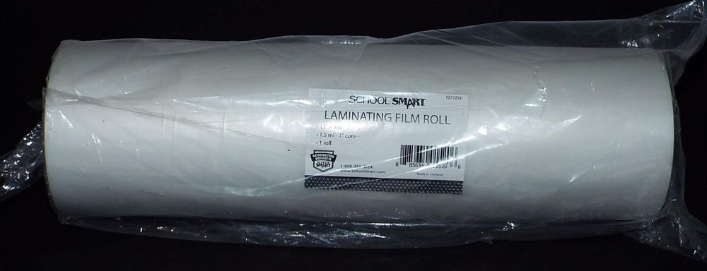 NEW School Smart Laminating Film Roll 12 Inches x 500 Feet 1.5 mil Thick 1″ Core