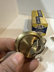 TUFTEST, RIM CYLINDER , MODEL 6RC CAST BRONZE, SATIN BRASS, Steampunk