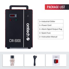 OMTech CW-5000 Industrial Water Chiller for CO2 Laser Engraving Cutting Machines