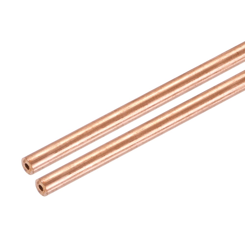 2Pcs, 2mm OD x 0.5mm Wall Thickness x 300mm(11.8″) Length Copper Round Tube