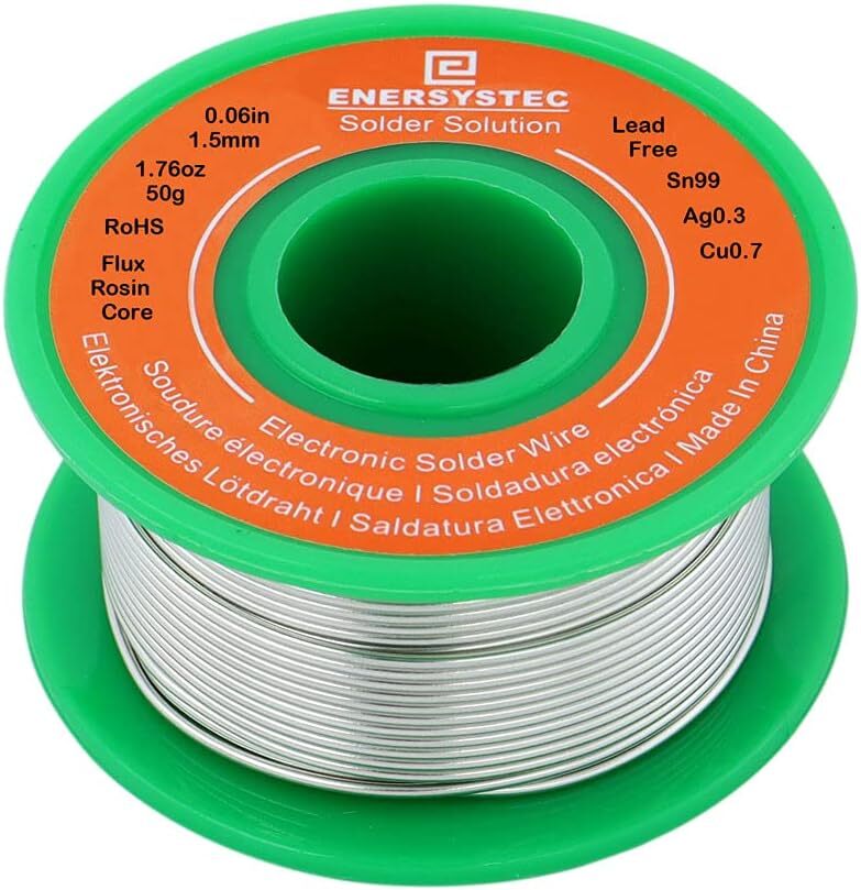 1.5Mm Electronic Solder Wire Lead Free Rosin Flux Core Diameter 0.06In Large Siz
