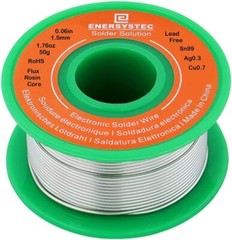 1.5Mm Electronic Solder Wire Lead Free Rosin Flux Core Diameter 0.06In Large Siz