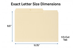 Pendaflex Manila File Folders Letter 1/3-Cut Tabs 11 Pt Stock 50 Pack BubbleBox
