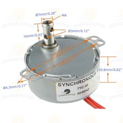 CHANCS TYC-50 Small Synchronous Gear Motor 110V AC 30-36RPM CW/CCW 4W Electri…