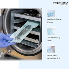 3.5″ x 5.25″ Self Sterilization Pouches for Dental Offices, Autoclave Sterili…
