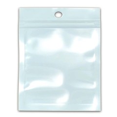 1000 Zip Zipper Lock Bags Clear Plastic White Back 5.5″ x 8″ Seal Reclosable