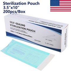 3.5″x 10″ Dental Self Pouch Sterilization Bag Pouches (200 Bags) DL
