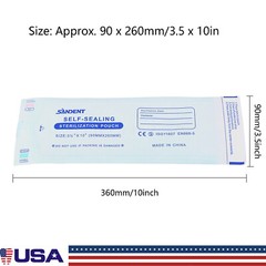 200-2000 3.5″ x 10″ Self-Sealing Sterilization Pouch Sterilizer Bag Autoclave