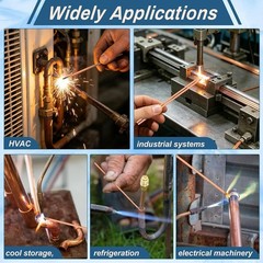 Luxiv 20 Sticks 15% Silver Brazing Rods for HVAC & Industrial Use