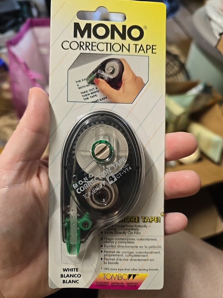 Tombow Mono Correction Tape White 1/6″ X 394″ School Office Home 18% More NOS