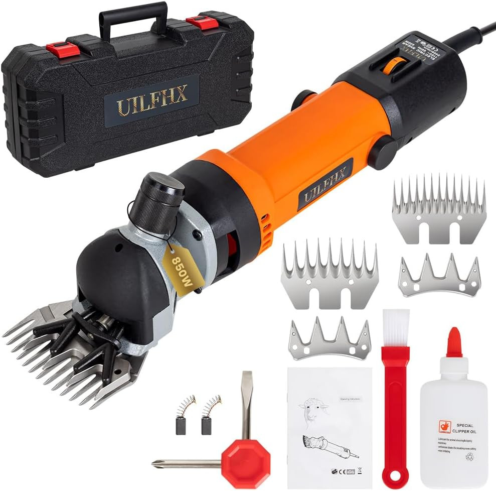 Sheep Shears Electric 850W Professional Heavy Duty Shearing Clipper with 6 Speed