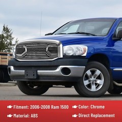 2006-2008 Ram 1500 Front Grille Horizontal ABS Big Horn w/o Light Chrome
