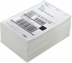 PACKZON 4×6 inch Fanfold Direct Thermal Labels, White – 500 Count