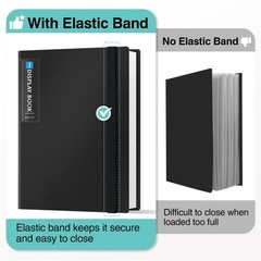 72 Pocket Binder with Plastic Sleeves, Large Capacity 8.5×11 Presentation Book,