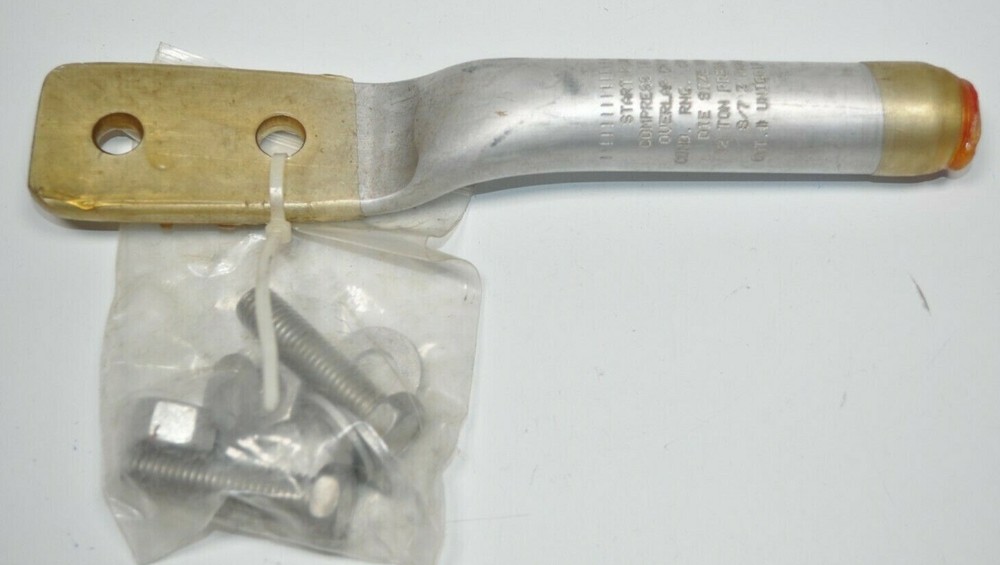 NEW HUBBELL JTS08 UNI-GRIP TERMINAL – DIE SIZE 08CD – 2 HOLE