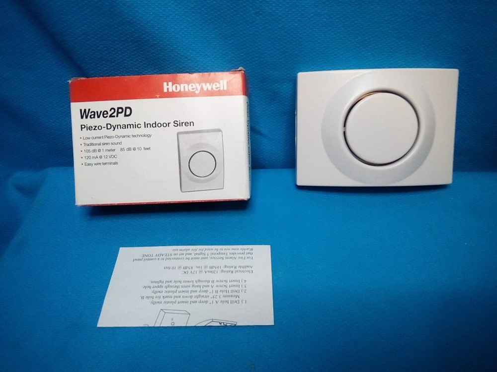 Honeywell Wave2PD Piezo Dynamic Indoor Siren New in box Free Shipping