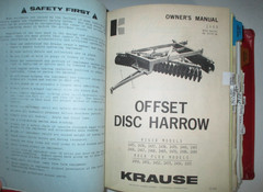 Krause Disc Harrow Operators / Parts Manuals & Dealers Binder LOT of 18 1970/80s
