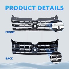 Front Bumper Grill Grille Compatible with 2018-2020 Volkswagen VW Atlas Upper
