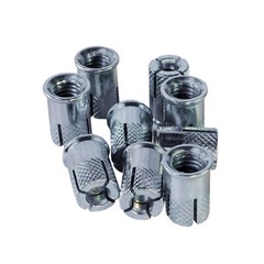1/2″-3/8″in Mini Drop In Knurled Anchors Zinc Plated Carbon Steel (50 Pack) USA