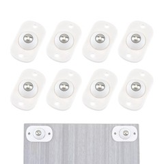 Quacc 8 PCS Self Adhesive Caster Wheels Appliance 360° Swivel Glide white