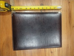 Made in Spain Top Grain Cowhide Leather Organizer Portfolio Folio Brown
