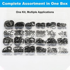 324Pcs C Clips & E Clips Assortment Kit 24 Sizes C Clip 5mm–16mm & E Clip
