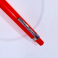 Vintage Mechanical Pencil Red Plastic Chrome Clip Fine Point Drafting
