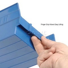 Plastic Nesting Storage Shelf Bin 6-5/8″W x 11-5/8″L x 4″H Blue – Pkg Qty 12