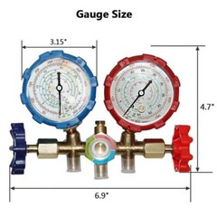 R410A R22 Manifold Gauge Set AC A/C 5FT Color Hose Air Conditioner HVAC 59” New
