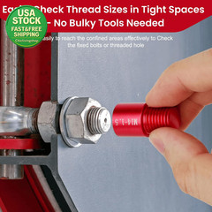 Thread Checker Kit 66Pcs Nut & Bolt Gauge 33 Standard & 33 Metric Red Black
