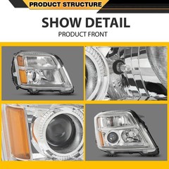 Headlights GMC Terrain 2010-2015 209150009 Clear Lens Chrome Amber Reflector