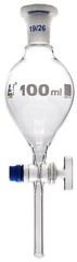 Eisco Labs 125ml Separatory Funnel, Squibb, Glass Stopcock – Borosilicate Glass