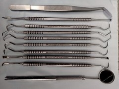 Dental Composite Resin Filling Filled Repair Spatula Instruments Tools 10 Pcs