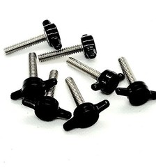 10-24 Thumb Screw T Bolts Black Butterfly Plastic Clamping Knob 4-24 Pack #10 SS