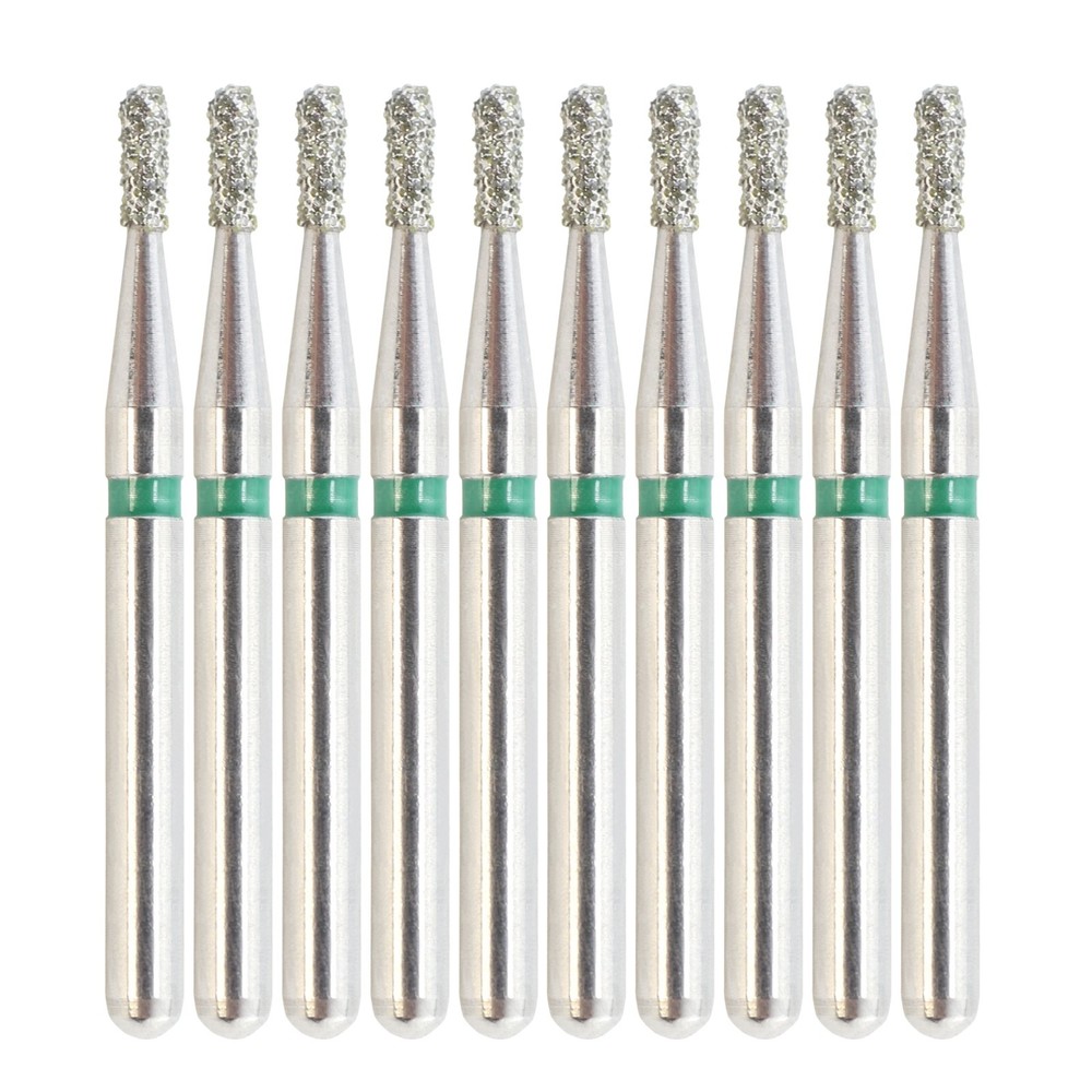 Multi-Use Dental Diamonds Burs Pear Bur FG 830/010C Coarse Grit Green High Speed
