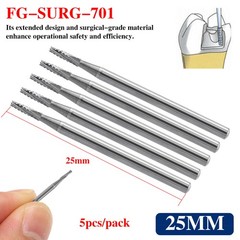 Dental Surgical Burs 25mm Carbide Bur Friction Grip FG Tapered Fissure Bur sa