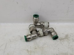 3pcs Parker 90° Swivel Elbows, 1/4″ Tube x 1/4″ NPTF Pipe, PrestoLok Fitting 6A5