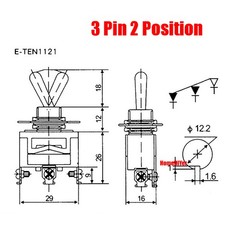 E-TEN1021/1221/1321 Rocker Switches Toggle Switch 2/3/4/6 Pin 2/3 Position 250V