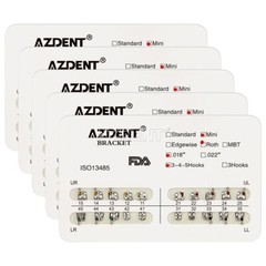 10 Packs Dental Orthodontic Brackets Braces Metal Mini Roth.018 Hooks 345 AZDENT
