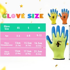 3 Pairs Gardening Gloves Kids Work Gloves Security Gloves 25 Years…