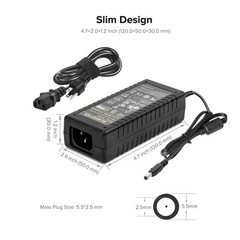 AC100-240V to DC12V3A Max 36W Suit DC12V2A DC12V1A Device Power Supply Adapte…