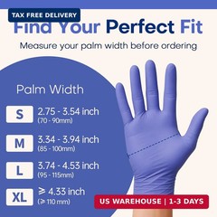 Supmedic Medical Soft Max™ Nitrile Exam Gloves, Powder-Free Latex-Free Food Safe