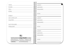 Password Book Organizer, 3.5″ x 5.25″ Wire-O, 120 Pages