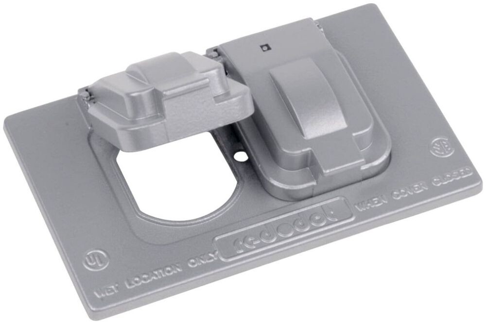 Red Dot CCD, 1-Gang, (1) Duplex, Weatherproof Receptacle Cover, 1 pc