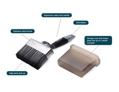 Anza ® | Angled Outdoor Paint Brush | Ergonomic swan 4.7 inches, Standard