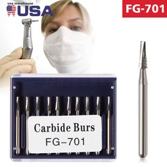 10-100pcs FG 701 Dental Carbide Burs 19mm FG Tapered Fissure Bur for High Speed