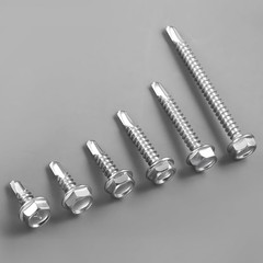 BNUOK #10 x 3/4 Inch Self Drilling Screws, #10×3/4″, Silver 0.5lb Per Box