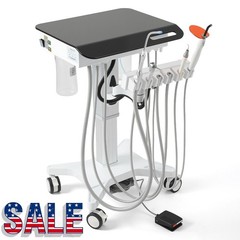 Portable Dental Delivery Unit Cart System /40L Silent Oil-Free Air Compressor