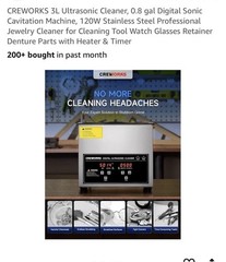 CREWORKS 3L Ultrasonic Cleaner with Timer Heating Machine Sonic Cleaner