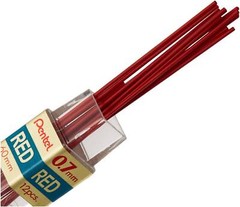 Pentel PPB/PPR 0.5mm/0.7mm Colored Pencil Refill Lead, 12 Leads/Tube, 3 Tubes